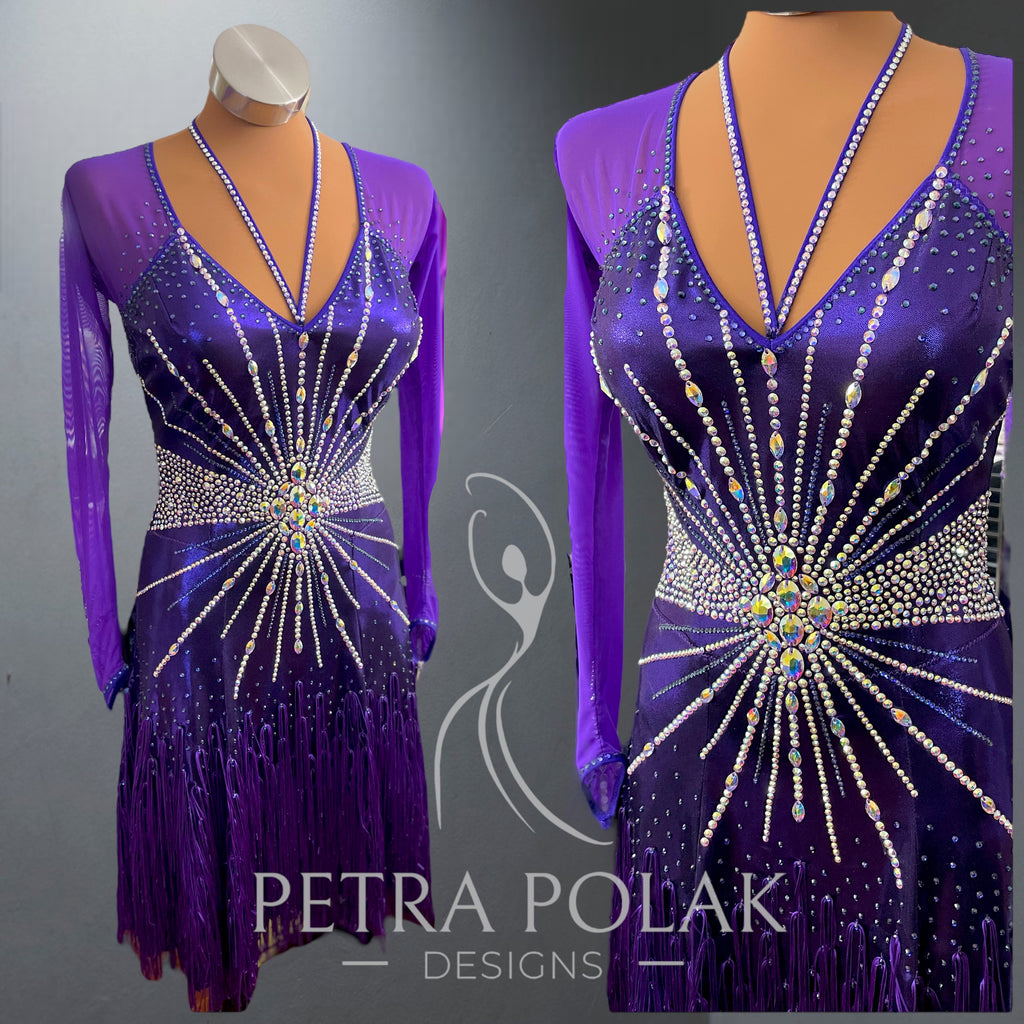 Custom Dress - Purple with sleeves