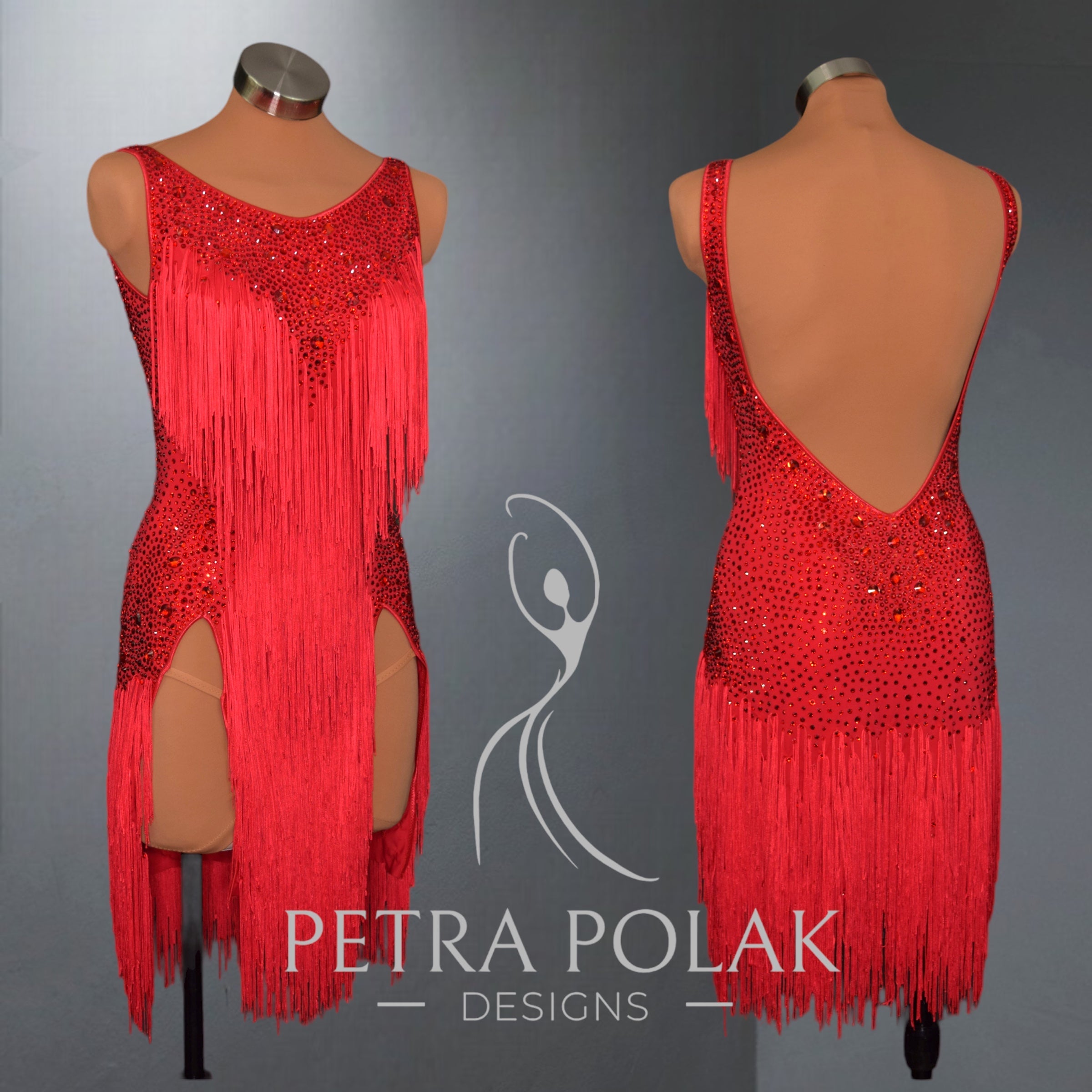 Red Latin Rhythm Ballroom Dance Sport Dress LAT- 1069 petradesigns Red Latin Rhythm Ballroom Dance Sport Dress LAT- 1069 petradesigns