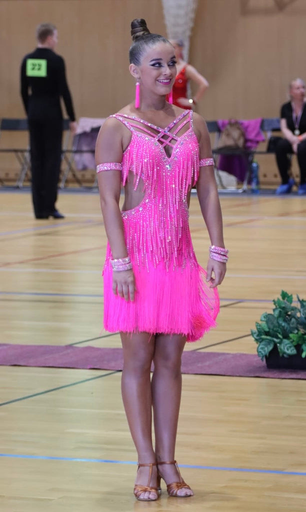 Custom dress - Neon pink Latin Action