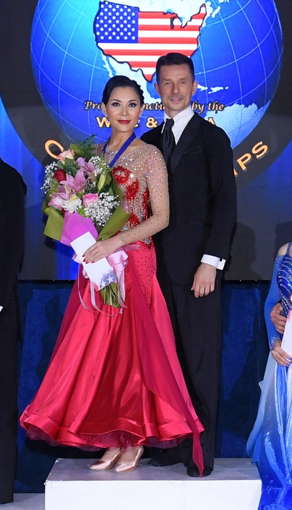 Custom Dress- Red ballroom Action