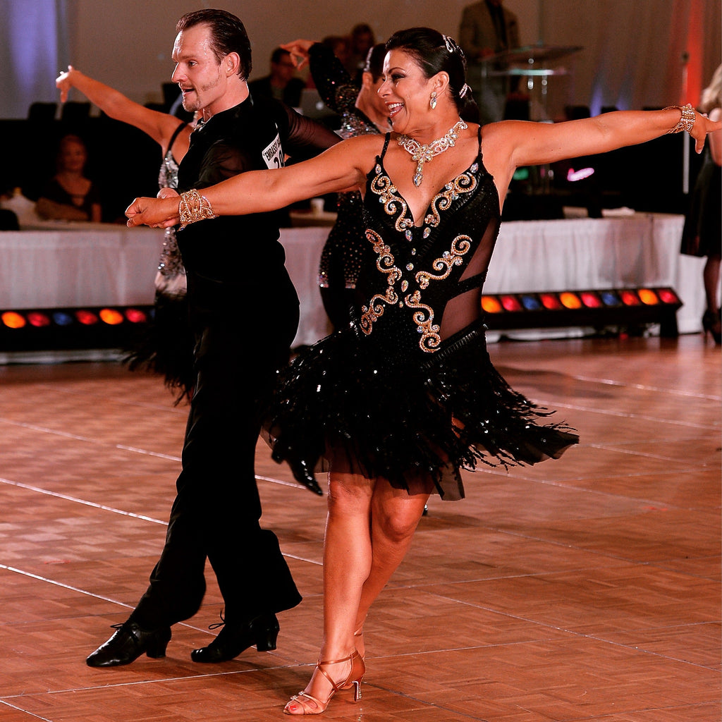 Custom Dress - Black/ Gold Latin Action