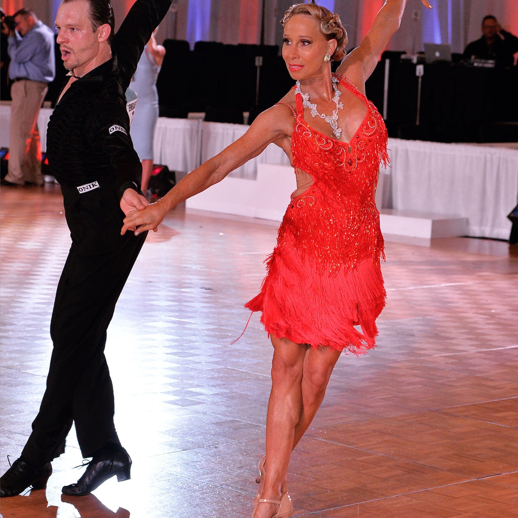 Custom Dress - Red beads Latin Action
