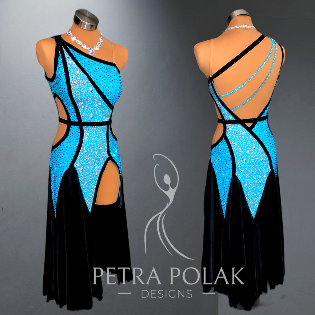 Custom Dress- Black/blue Smooth