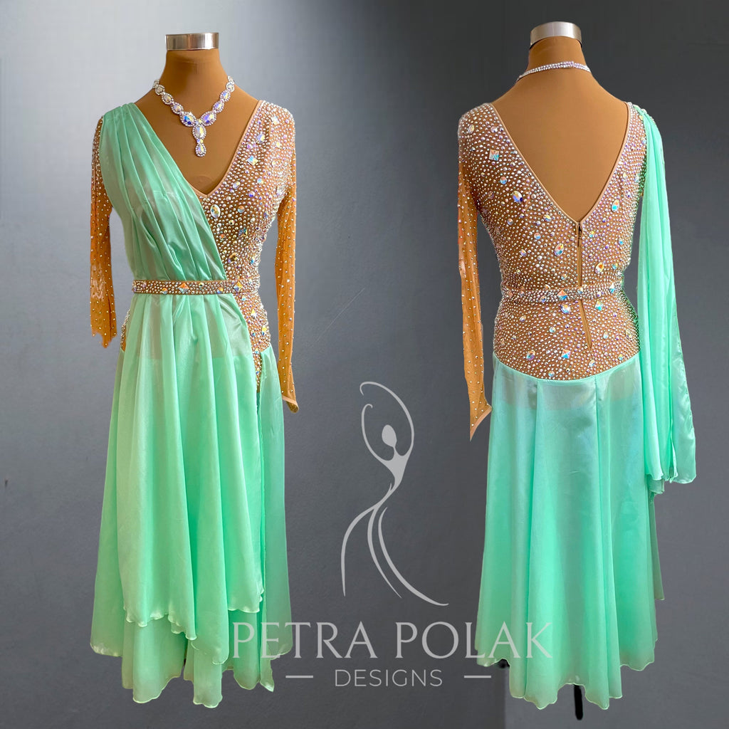 Custom Dress- Mint Green Smooth