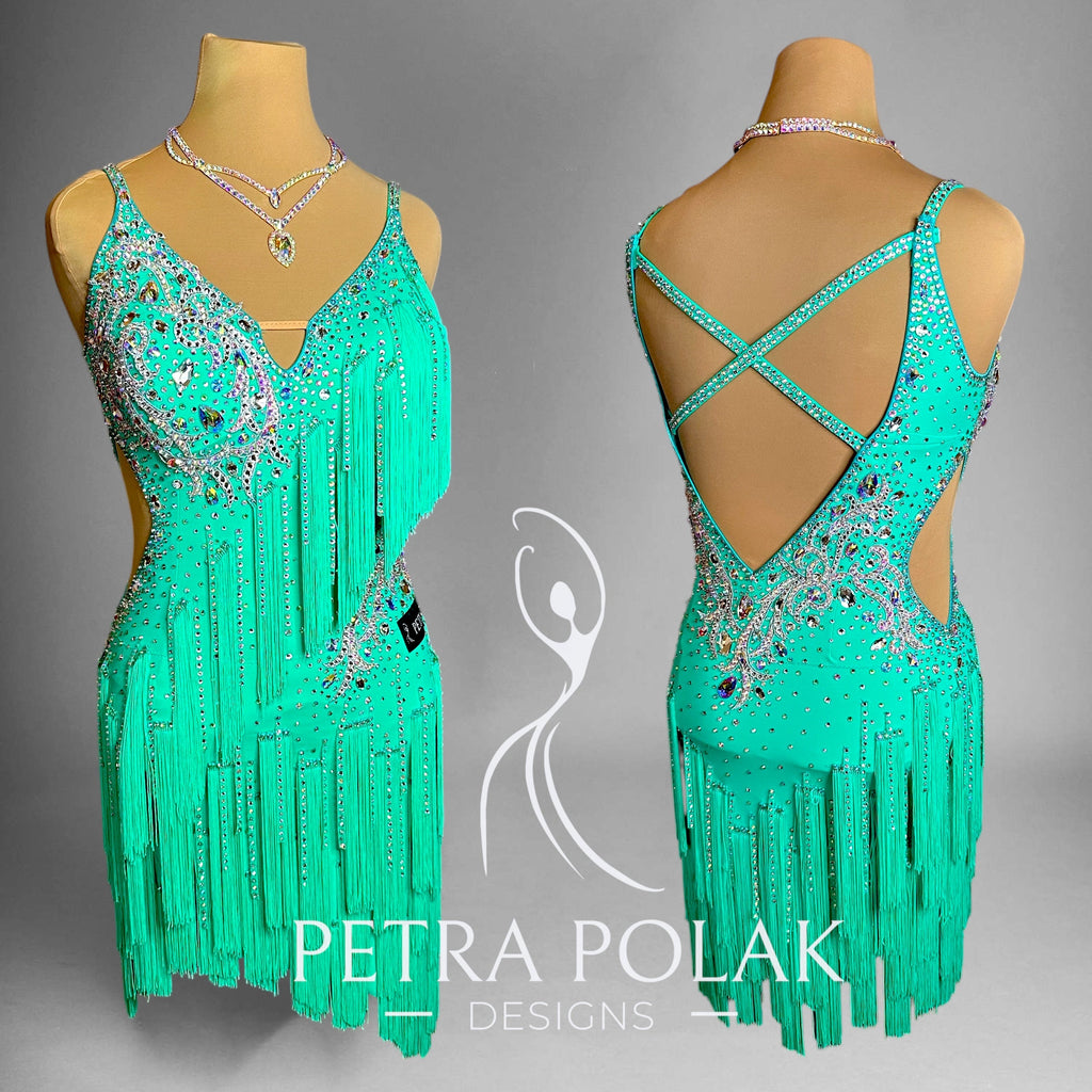 Custom dress- Light jade Latin