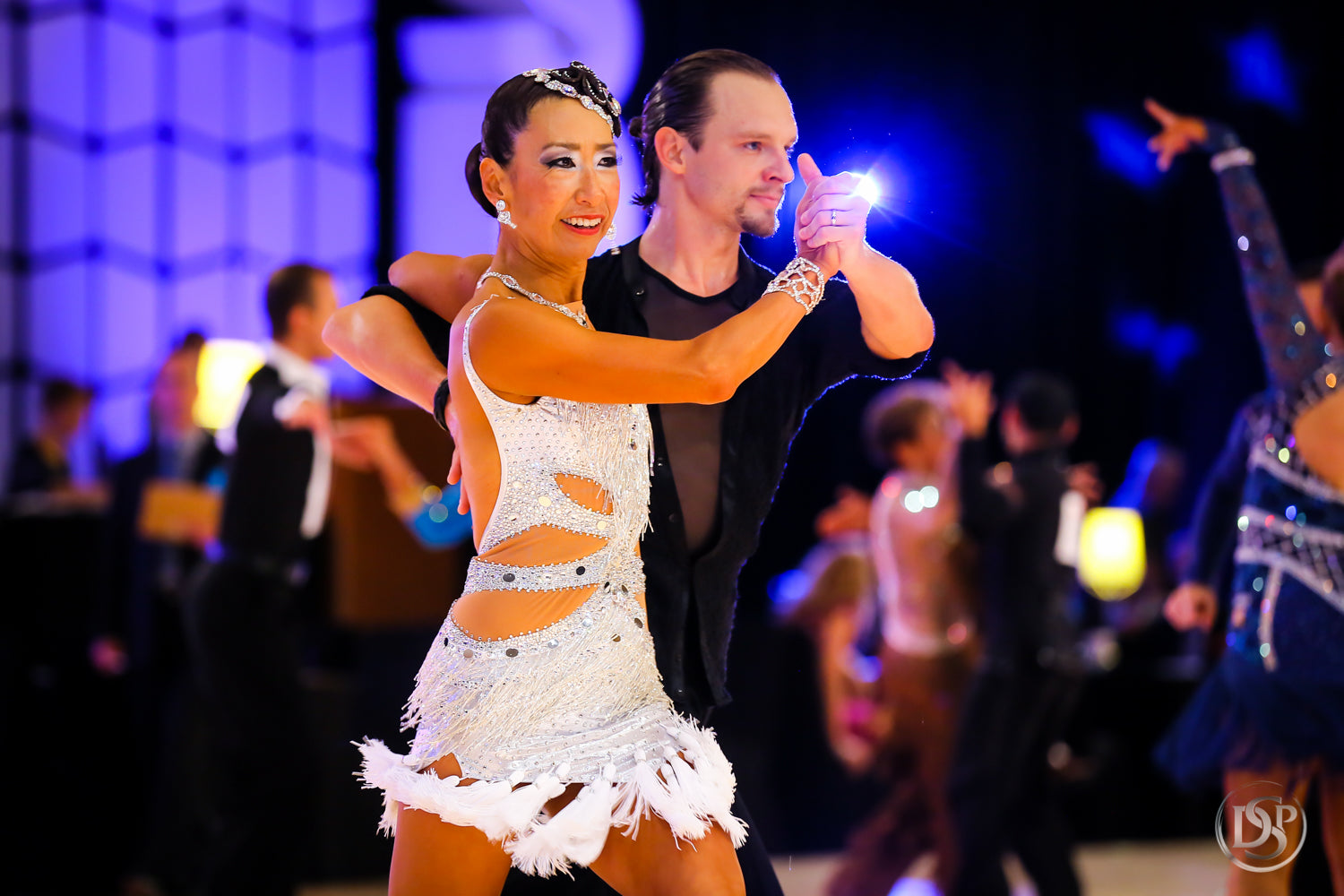 Couple dancing at the dance competition