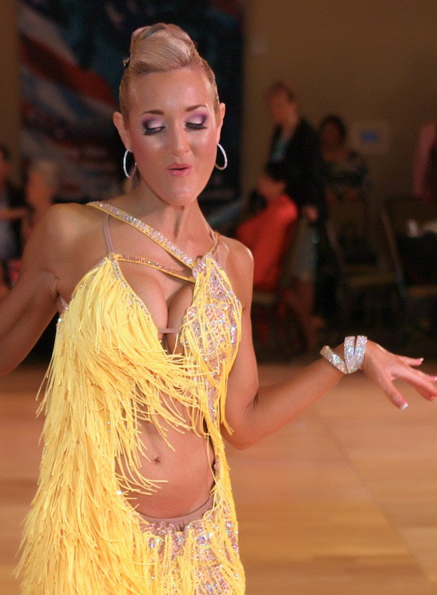 Custom Dress- Sunrise yellow Action