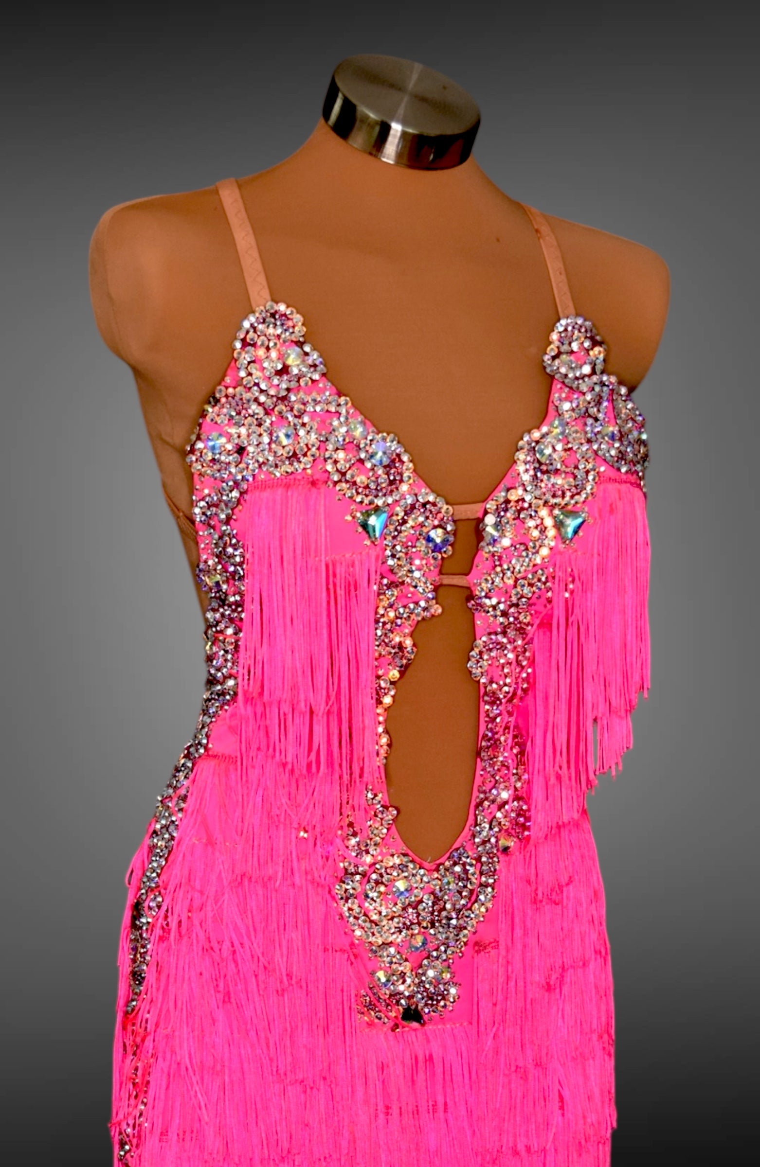 dance dress Hot Pink Latin Rhythm Dance Sport Dress LAT- 1059 – petradesigns
