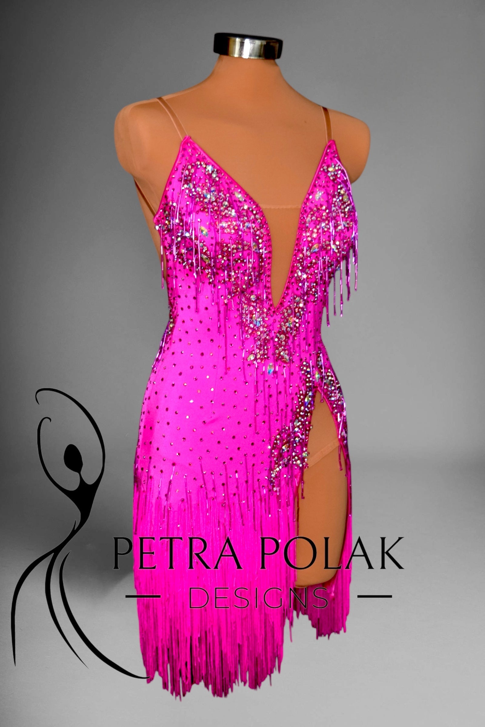 Carnival Pink Latin Dance Sport Dress LAT- 1062
