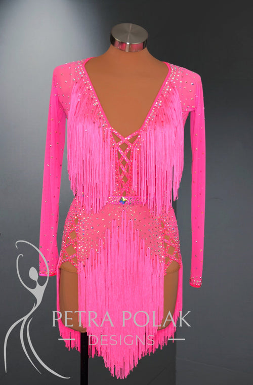 Pink Latin Rhythm Dance Sport Dress LAT- 1060 – petradesigns