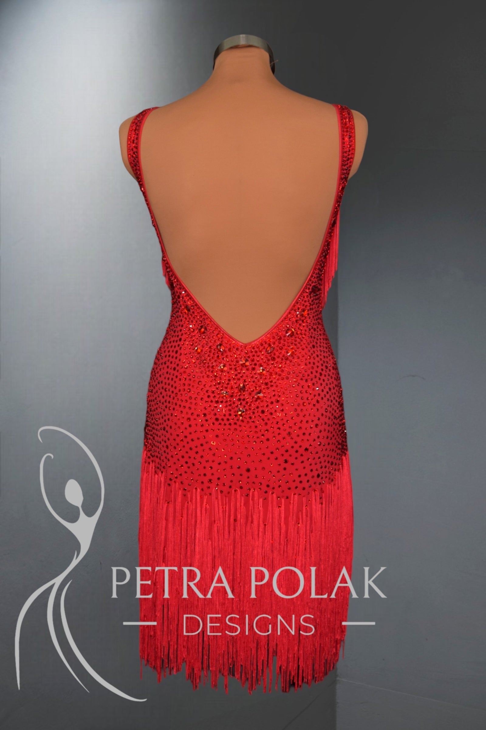 Red Latin Rhythm Ballroom Dance Sport Dress LAT- 1069 – petradesigns