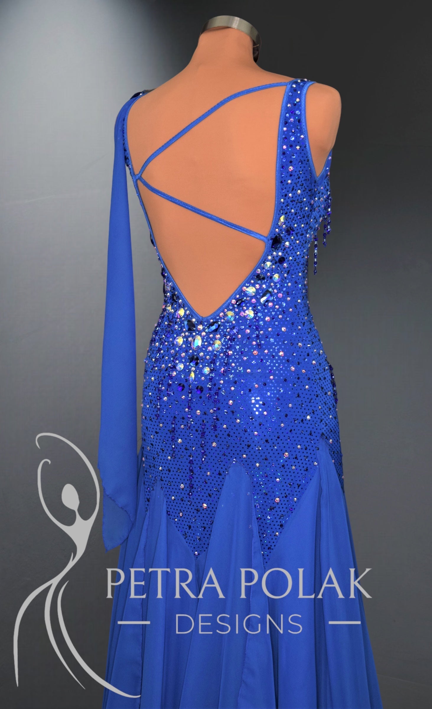 Royal Blue Smooth Dance Sport Dress SM- 1218 – petradesigns