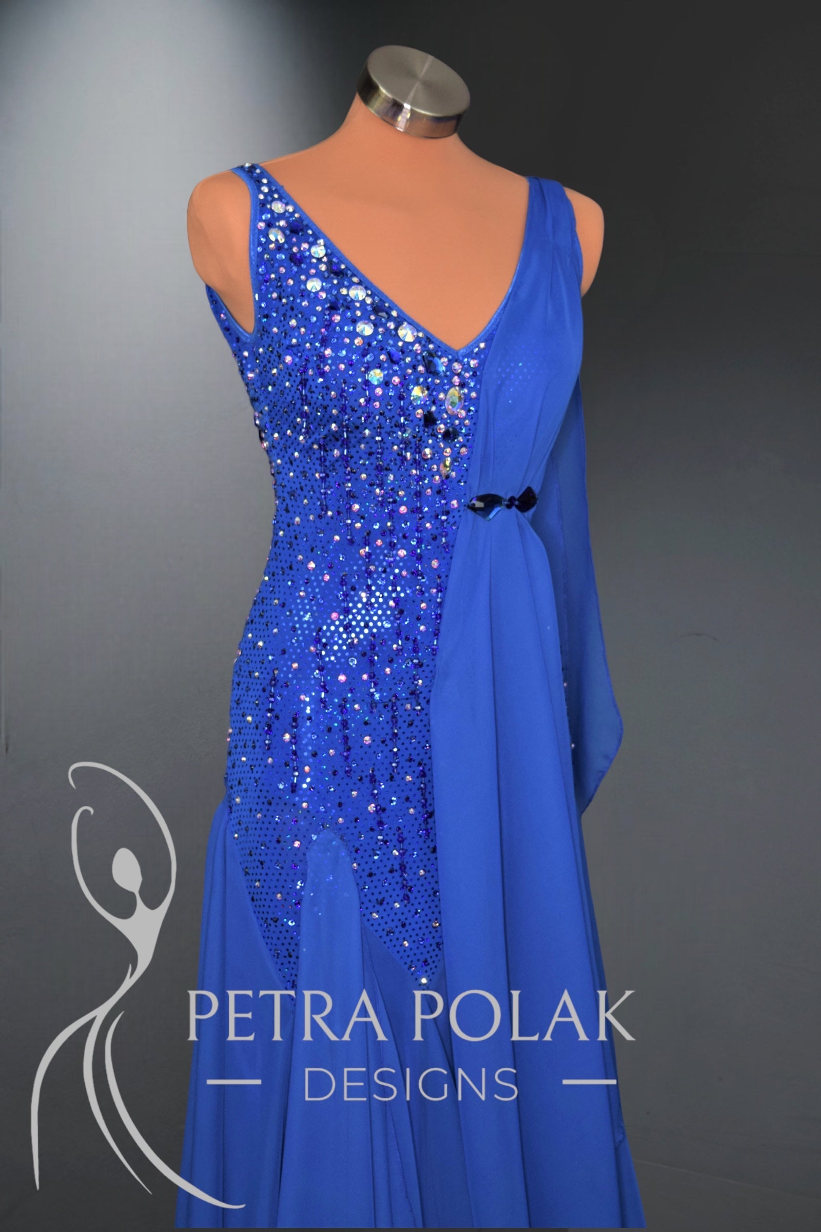 Royal Blue Smooth Dance Sport Dress SM- 1218 – petradesigns