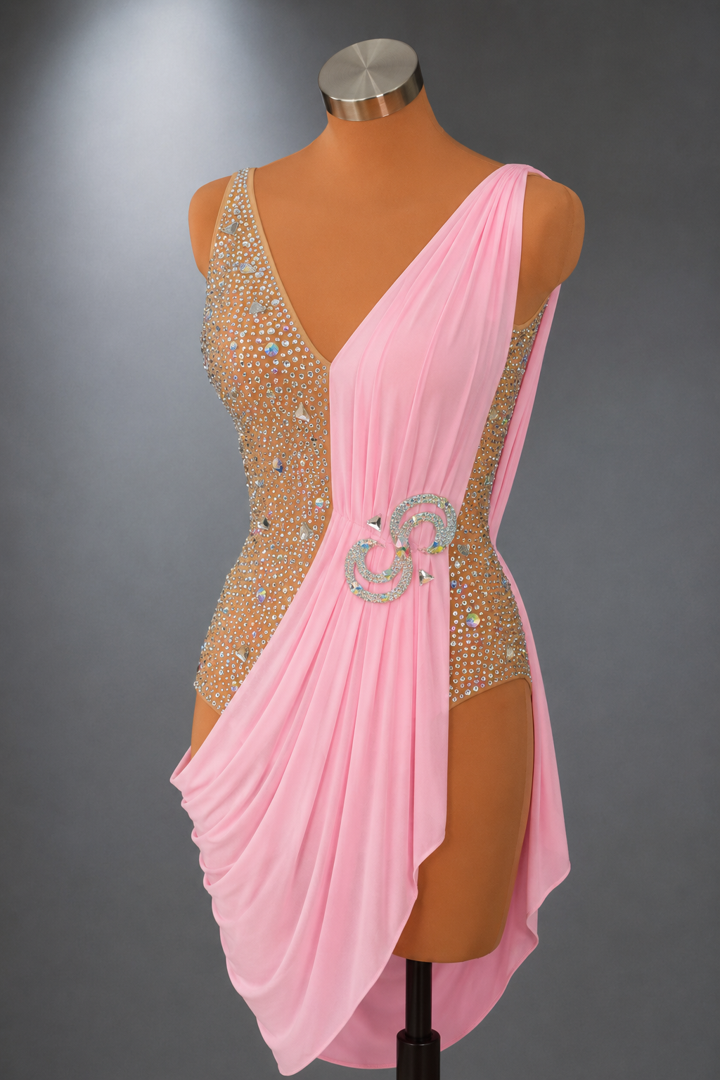 Tan/ Pink Latin & Rhythm Dance Sport Dress LAT- 1004 – petradesigns Tan/ Pink Latin & Rhythm Dance Sport Dress LAT- 1004 – petradesigns