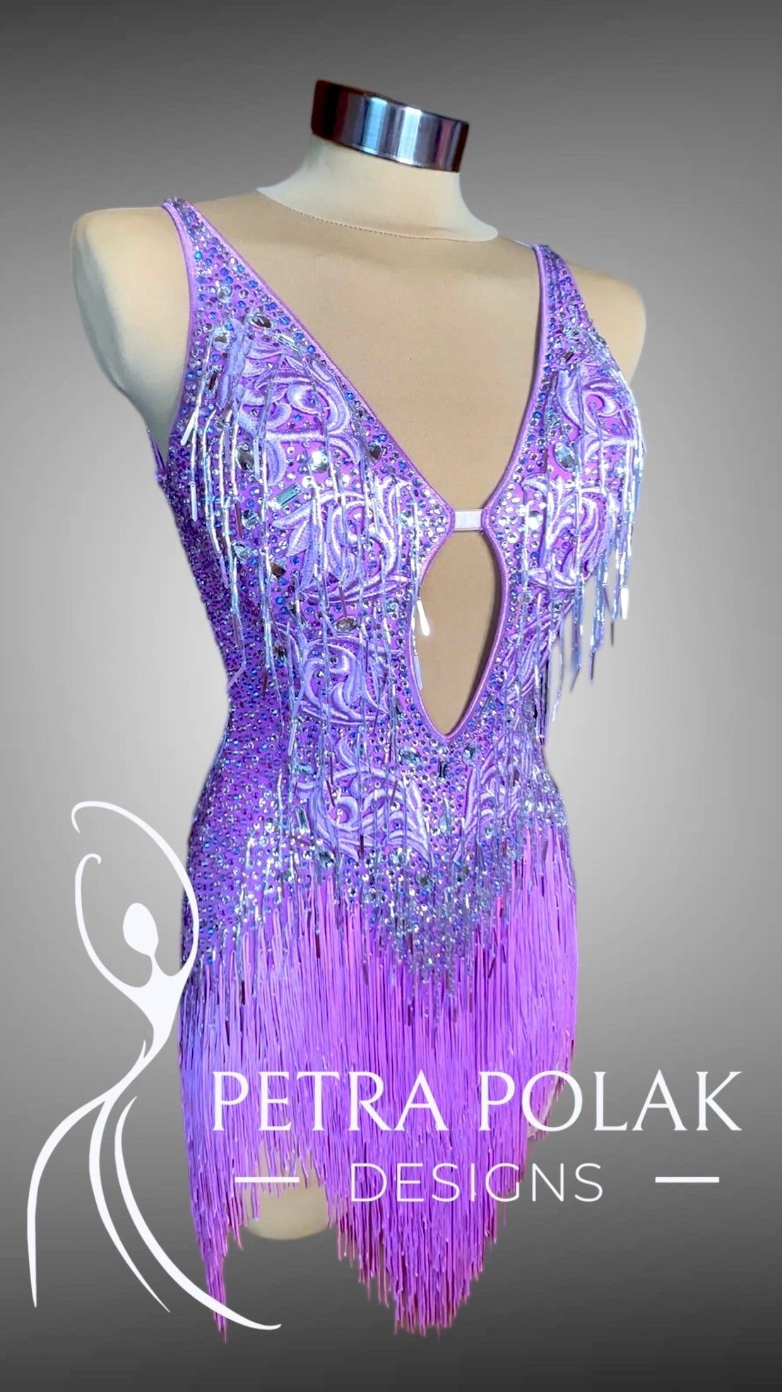 Lilac Latin Rhythm Dance Sport Dress LAT- 1113