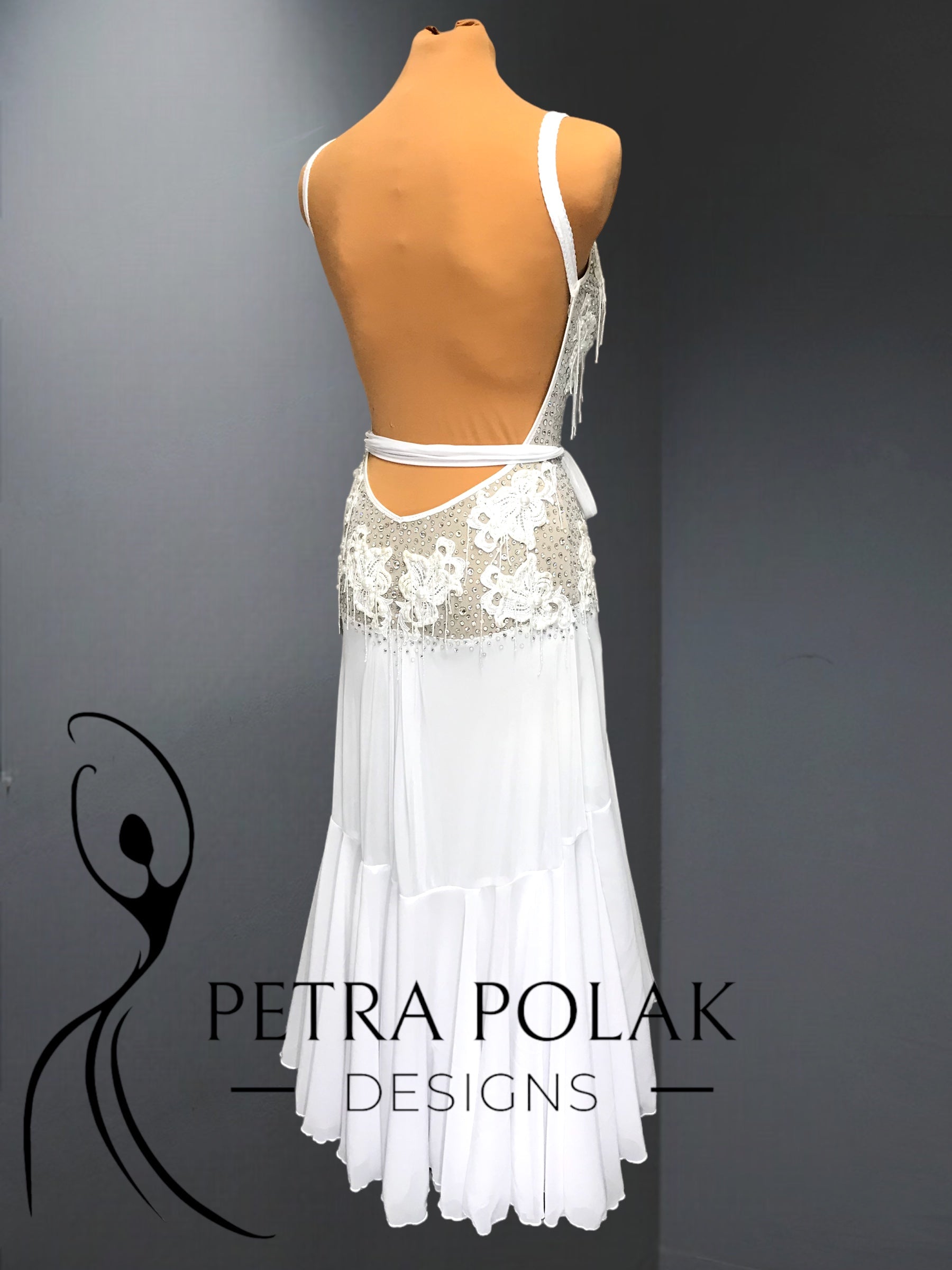 white christmas dresses White Elegant Lyrical Dance Dress main image 0